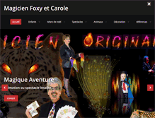 Tablet Screenshot of magicien-foxy.com